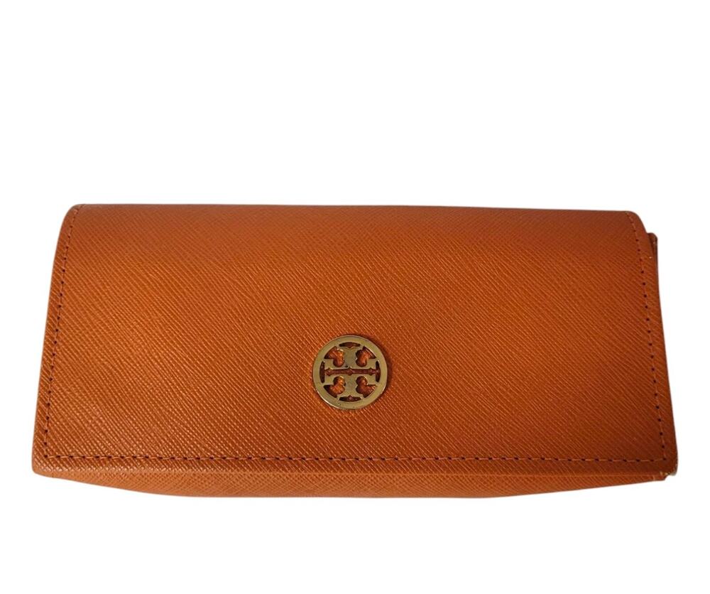 Tory Burch Glasses Sunglasses Case Glasses Case Authentic Orange / Gold